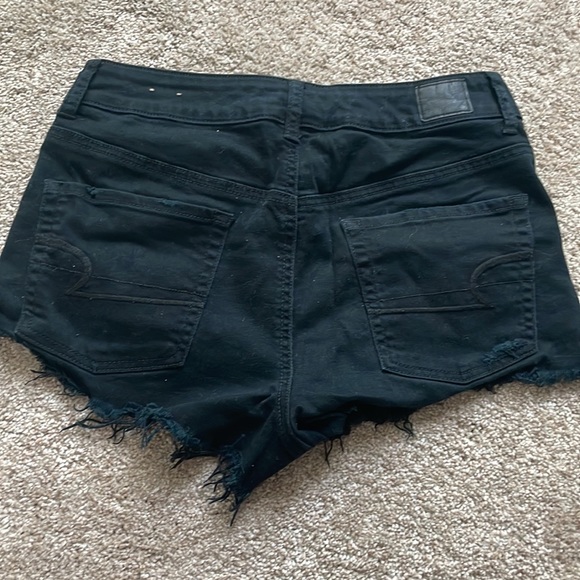 Black Ripped Jean Shorts, 8 - Picture 2 of 3